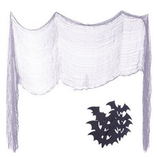 LivingDA 蜘蛛網 + 蝙蝠 8入組, 灰色, 1套