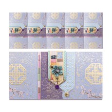 From&To 傳統零用錢信封, B225q1翡翠花朵拼布, 6個