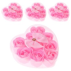 LivingDA 玫瑰香皂 (9 pcs.) Red 4 Sets, 粉色的