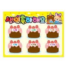 環境構成 生日祝賀板 黃色, 1個