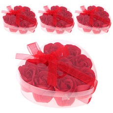 LivingDA 玫瑰香皂 (9 pcs.) Red 4 Sets, 紅色的