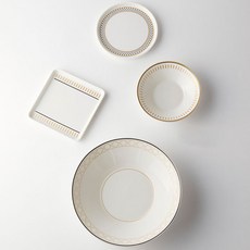 L'assiette Tonika 4人份家用碗盤組 20p, 飯碗 4p + 湯碗 4p + 圓盤 小 + 大 + 方盤 小 + 大 + 長方盤 + 醬料碟 + 義大利麵碗, 混合顏色