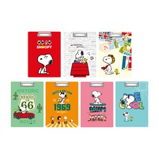 花生史努比彩色文件夾板 7件組, 紅色, 白色, 象牙色, 綠色, 橙色, 粉色, 天空, 1套