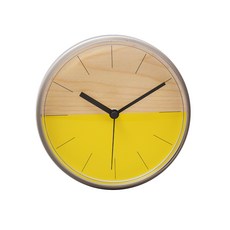 woodrohaus G165 黃木紋防水浴室吸盤時鐘, 混合色