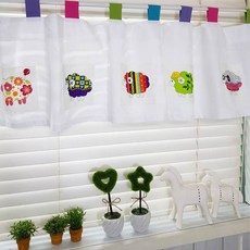 Living Deco Lampo彩色環短窗簾, 混合顏色