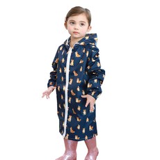 bebe chouette 孩童柴犬印花防風雨衣