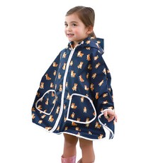 bebe chouette 柴犬印花斗篷雨衣
