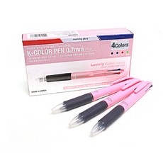 牽牛花 1200 K 色 4 色圓珠筆 0.7mm, 粉紅色, 12個