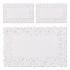 LivingDA 方形蕾絲墊紙 25 x 35 cm 100入, 單一顏色, 3套