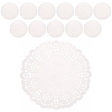 LivingDA 圓形蕾絲紙 10公分 100入, 12套, 單一顏色
