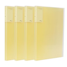 ECO Chungwoon 新透明文件夾 A4 30p, 黃色, 4個