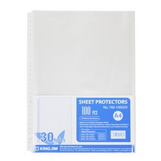 KING JIM 30孔透明文件夾內頁 A4, 100枚入, 1個