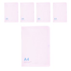ECO Chungwoon PP 新彩色拉鍊文件夾 A4, 粉紅色, 5個
