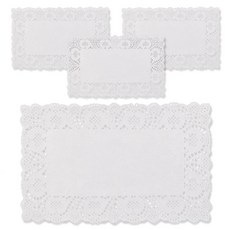 LivingDA 蕾絲花邊方形紙 19 x 30 cm 100入, 單一顏色, 4套
