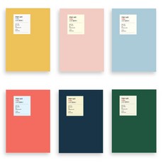 gmz 備忘錄 30 天學習計劃者套組 6, 黃色、粉色、天空、珊瑚色、海軍色、卡其色