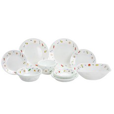 Corelle 康寧 2人份蔬果印花碗盤組 11入, 混色, 6種餐具