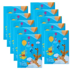 kumhong 小熊維尼兩袋文件, 藍色, 10個