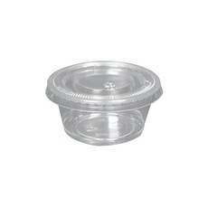 一次性醬料杯 6.3 x 3cm + 蓋子組 60ml, 2500個, 1套