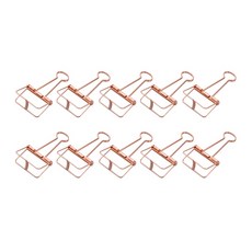 金屬長尾夾 玫瑰金, 小, 10個, 1個
