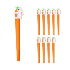 GODSHOP 兔子胡蘿蔔原子筆 0.5mm, 混色, 10入