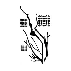 花樹造型重點貼紙, 黑色
