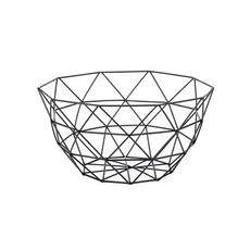 natureahn 斜紋鐵製水果零食籃, 黑色