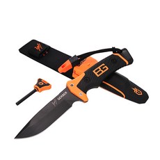 거버 베어그릴스 얼티메이트 프로 F 나이프, 블랙 + 오렌지, 1개