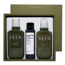 The Face Shop 菲詩小舖 SEED男士清爽保養品3件組, 爽膚水150ml+乳液155ml+潔膚乳50ml, 1組