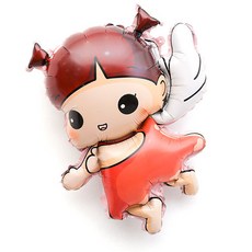 WOW PARTY KOREA 可愛天使女孩氣球 大, 混合顏色, 3個