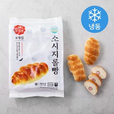 소시지롤빵 (냉동), 80g, 6개