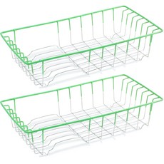 Espas PE塗層方形洗菜籃 2入, 綠色