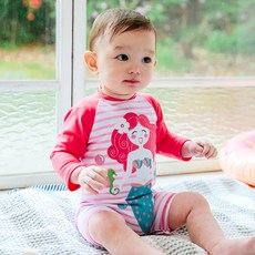 Vaenait Baby 孩童美人魚圖案連身泳衣