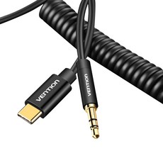 벤션 플렉서블 C타입 3.5mm 오디오 AUX 케이블 1m, 혼합색상, 1개