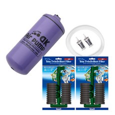 DK Air pump DK-9000 + Tetra Brilliant Sponge 2p + 矽膠 + 回流防止器 2p, 3W, 1套
