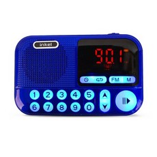 인켈 충전식 휴대용 효도라디오, IK-WR20, 블루