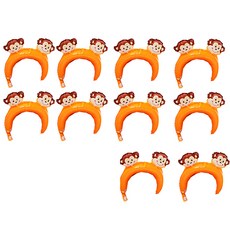 LED動物氣球髮箍 猴子, 10個, 混色