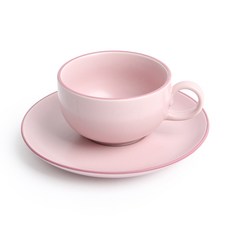 카네수즈 클라리스 홍차잔 + 잔받침 세트, 핑크, 1세트