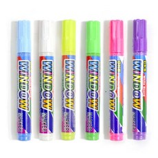 CKS 新雪克 窗口標記介質, 紫色、粉紅色、黃綠色、黃色、白色、天空藍色, 1組