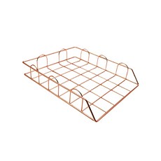 J-Life 層疊式金屬文件整理盒, 玫瑰金, 1層