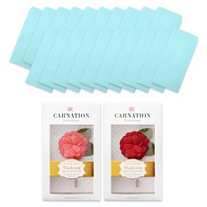 康乃馨胸花2款 + 彩色直式現金袋20入組, 藍色, 1套