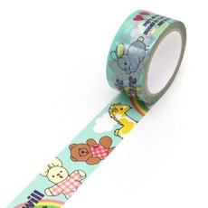 afrocat 圖案印花封箱膠帶 48mm*40m, 版本 2, 1個