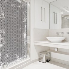 Design Soopul 復古風格無膠淋浴窗戶貼紙 NBVSW 10, 黑色