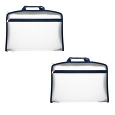 ECO Chungwoon 拉鍊文件夾 A4 5cm, 藍色, 2入