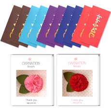 2Youngdesign 康乃馨胸針 2款 + 金色書法橫式現金信封 5款 10入, 謝謝您, 1套