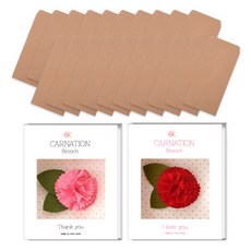 2Youngdesign 康乃馨胸針 2款 + 彩色直式現金信封 20入, 棕色, 1套
