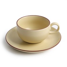 카네수즈 클라리스 홍차잔 세트 185ml, 아이보리, 1세트