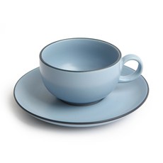 카네수즈 클라리스 홍차잔 세트 185ml, 블루, 1세트