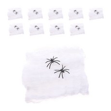 Livingda 萬聖節蜘蛛網 10p 套裝, 白色的