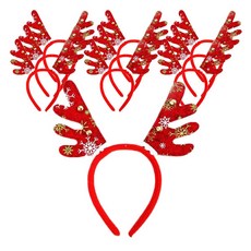 聖誕鈴鐺魯道夫角髮箍, 紅色的, 7個