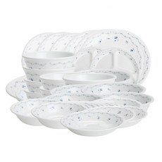 Corelle 康寧 花朵印花碗盤組 40入, 混合顏色, 8種餐具